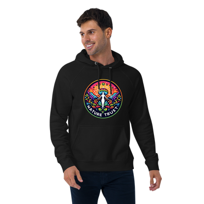 Open Minds, Rooted in Earth Unisex Bio-Raglan-Hoodie