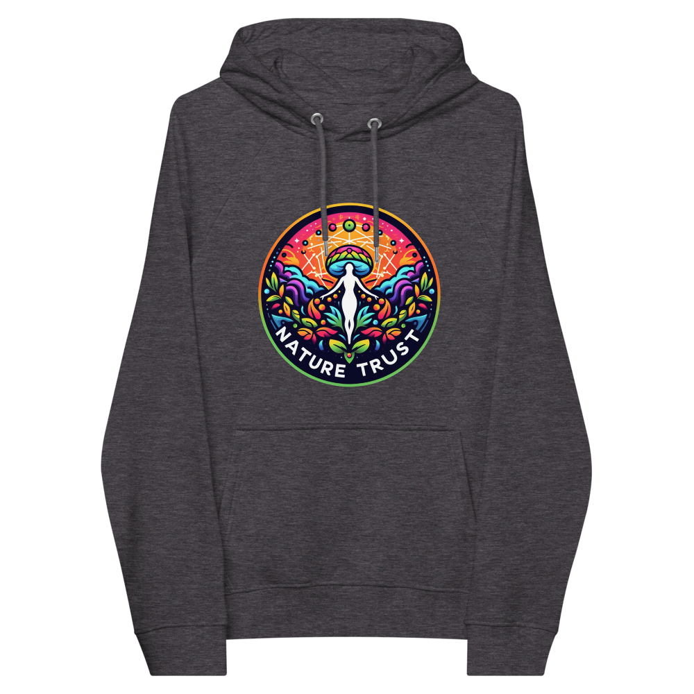 Open Minds, Rooted in Earth Unisex Bio-Raglan-Hoodie