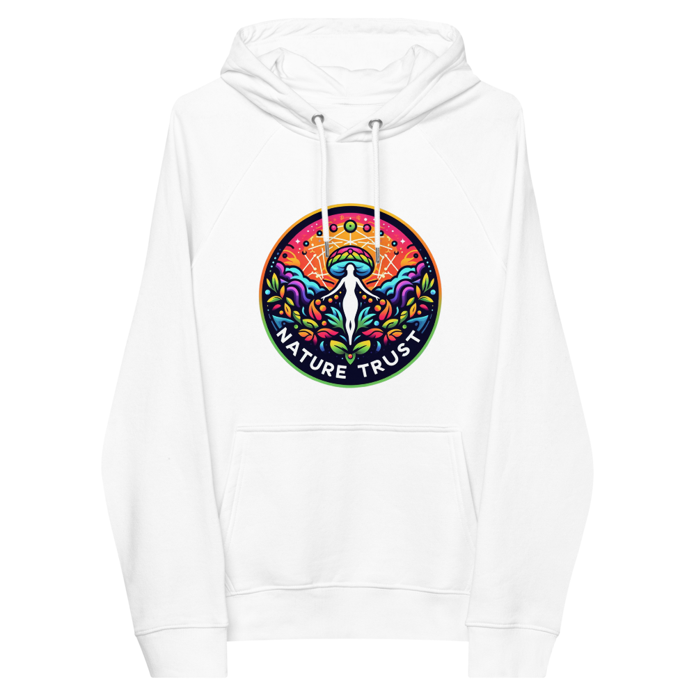 Open Minds, Rooted in Earth Unisex Bio-Raglan-Hoodie