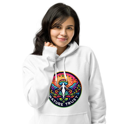 Open Minds, Rooted in Earth Unisex Bio-Raglan-Hoodie