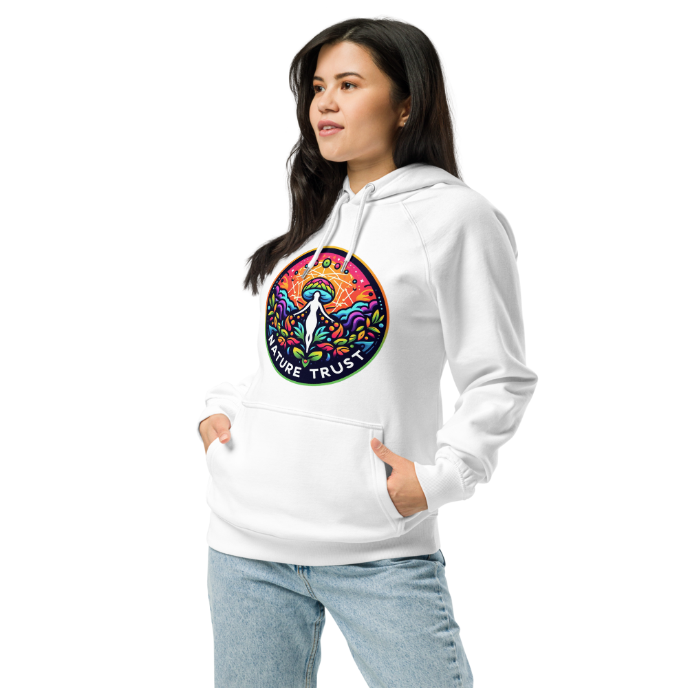 Open Minds, Rooted in Earth Unisex Bio-Raglan-Hoodie