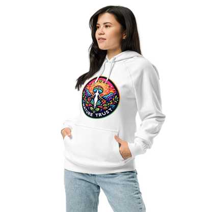 Open Minds, Rooted in Earth Unisex Bio-Raglan-Hoodie