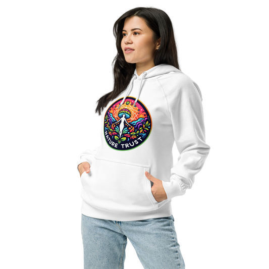 Open Minds, Rooted in Earth Unisex Bio-Raglan-Hoodie